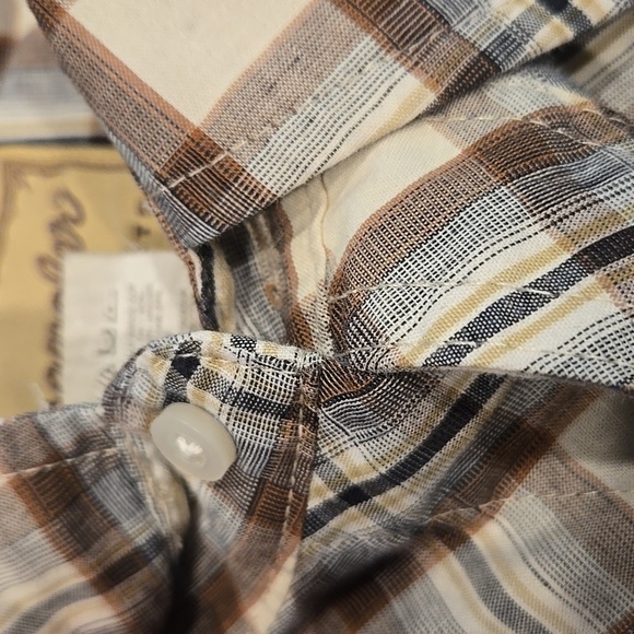 VTG WRANGLER PLAID PEARL SNAP BUTTON UP LONG SLEEVE WESTERN  SHIRT. SIZE 2XL. - Picture 4 of 8